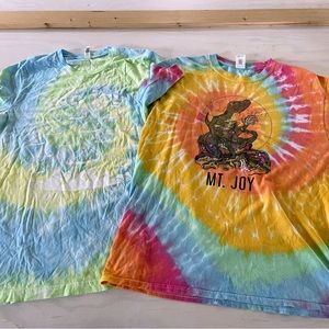 Set of 2 Mt. Joy Band Tie Dye Tees Size Large